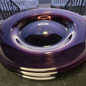 Vintage Translucent Deep Plum Purple 8" Salad Plates Set of 4